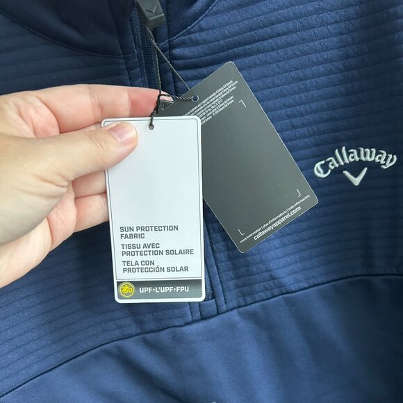 CALLAWAY Men's Navy Quarter Zip Navy Golf Sweater US. M - Picture 6 of 6